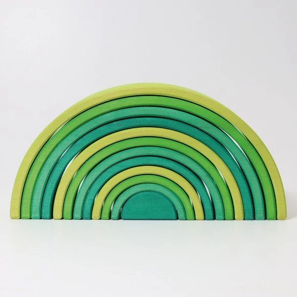 Grimms Großer Regenbogen Wiesengrün, 38cm, 12-teiliger Holzbausatz Neuheit 2022 - Image 2