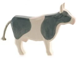 Ostheimer Kuh Schwarz Stehend Holzfigur