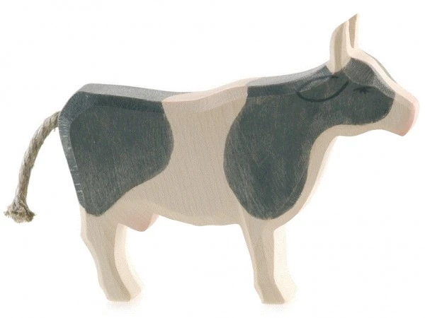 Ostheimer Kuh Schwarz Stehend Holzfigur