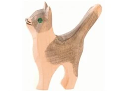 Ostheimer Katze Klein Kopf Hoch Holzfigur