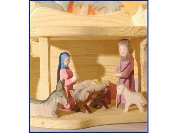 Ostheimer Krippe Mit Kind II 2-tlg. Holzfigur - Image 3