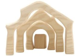 Ostheimer Krippenstall Mini 4-tlg Holzfiguren