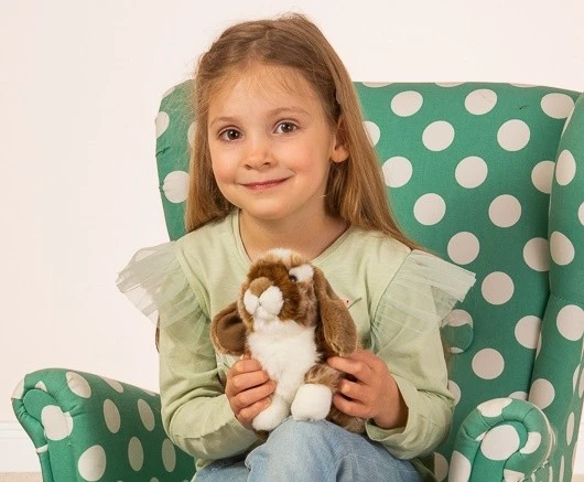 Hermann Teddy Hase Sitzend Dunkelbraun/weiß Gescheckt 20 Cm Stofftier - Image 5